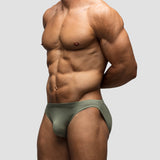 Olive Bikini Brief | Single-Lined