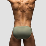 Olive Bikini Brief | Single-Lined