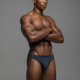 Dark Grey Bikini Brief | Single-Lined