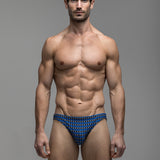 Blue Geo Dot | Micro Swim Brief