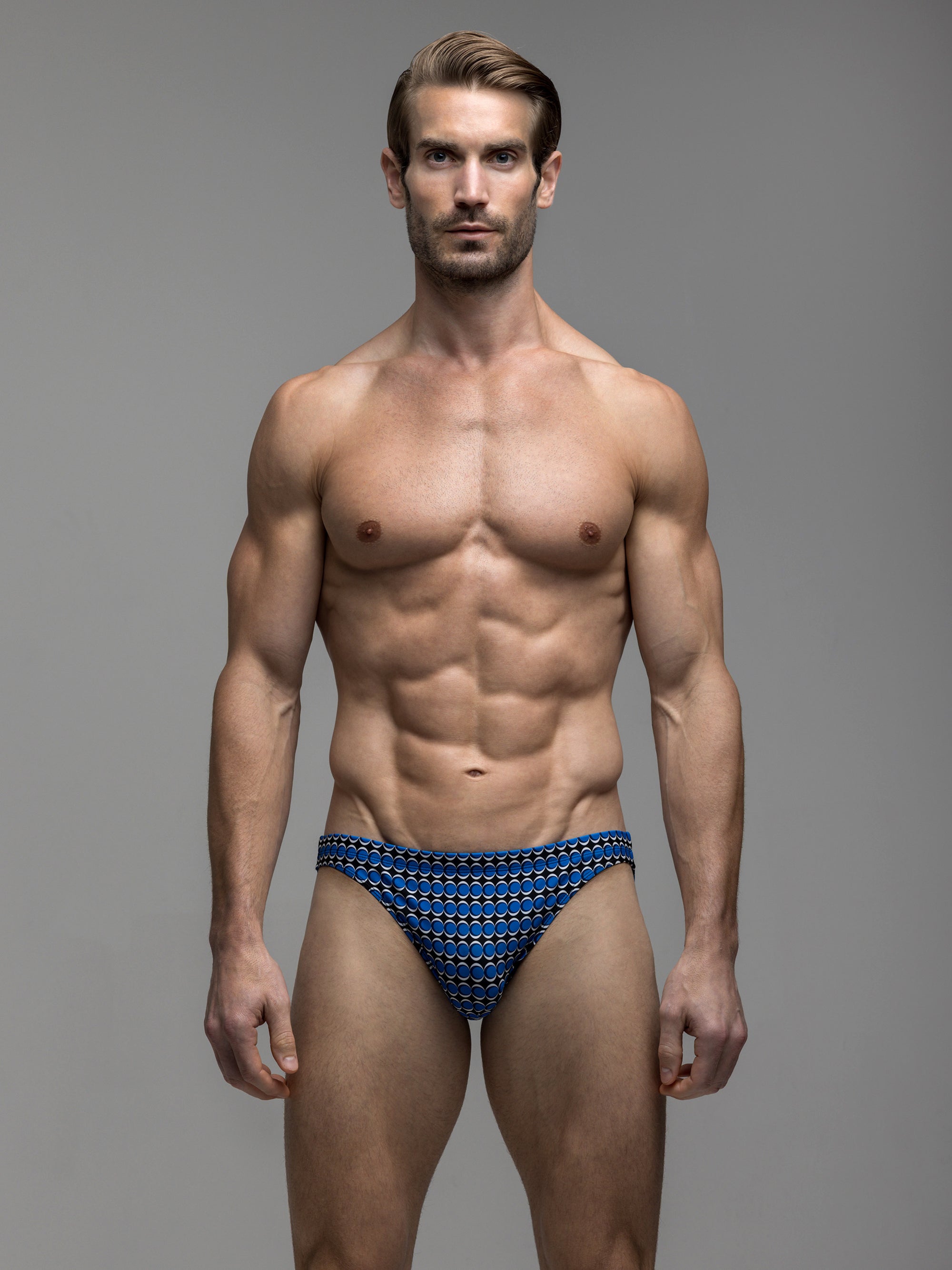 Blue Geo Dot | Micro Swim Brief