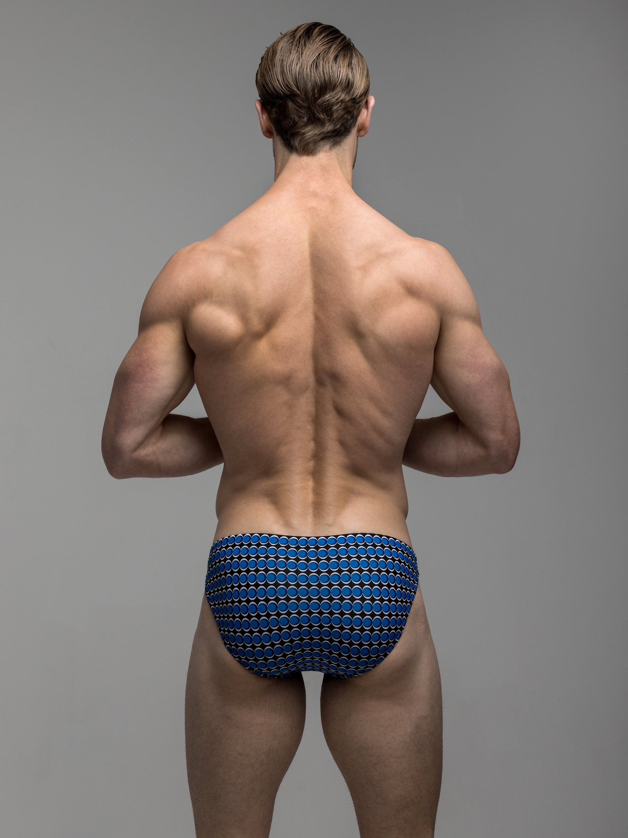 Blue Geo Dot | Micro Swim Brief