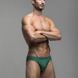 Green Geo Dot | Shallow Swim Brief