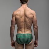 Green Geo Dot | Shallow Swim Brief