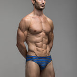Blue Geo Dot | Deep Swim Brief