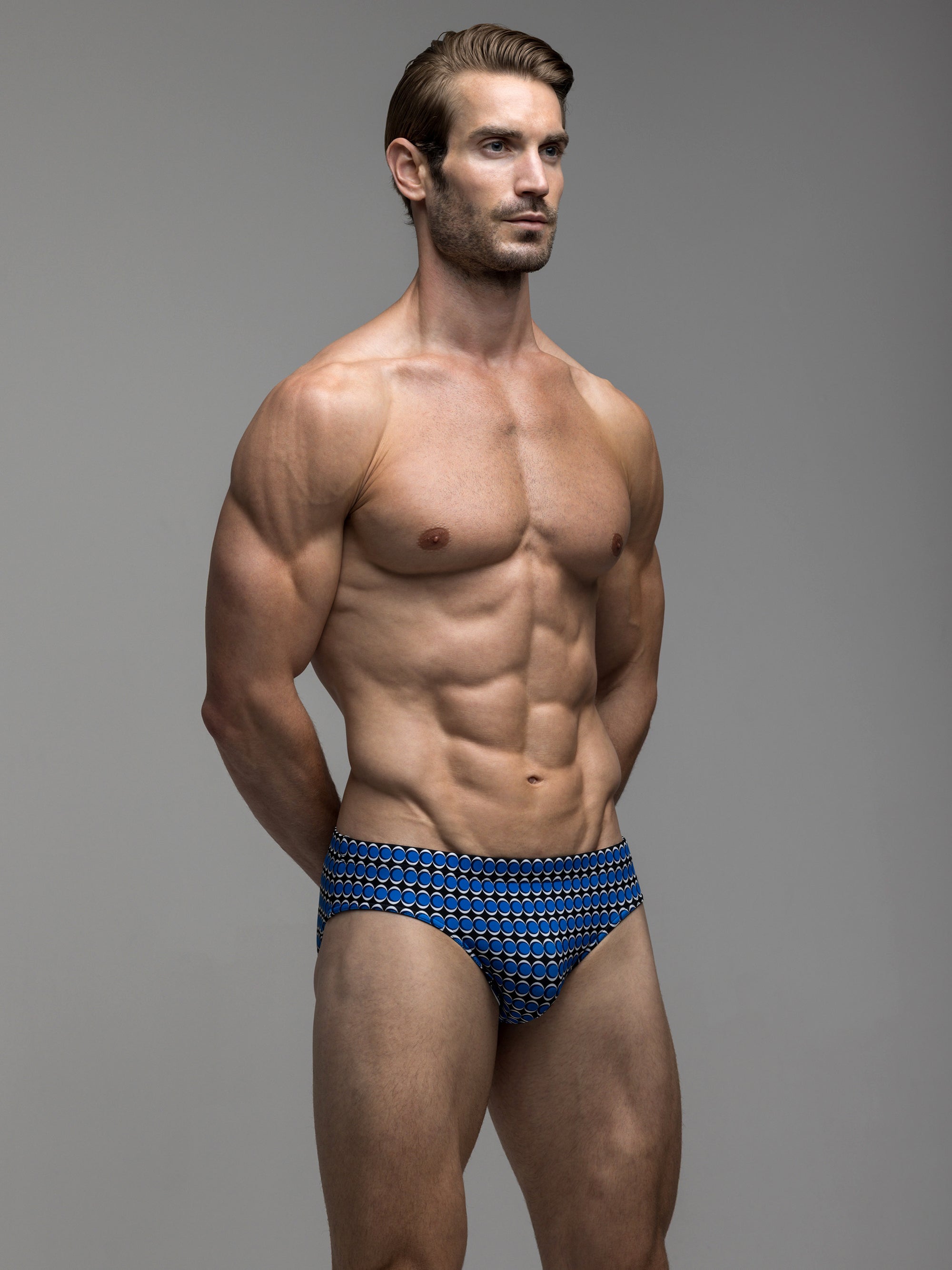 Blue Geo Dot | Deep Swim Brief
