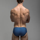 Blue Geo Dot | Deep Swim Brief