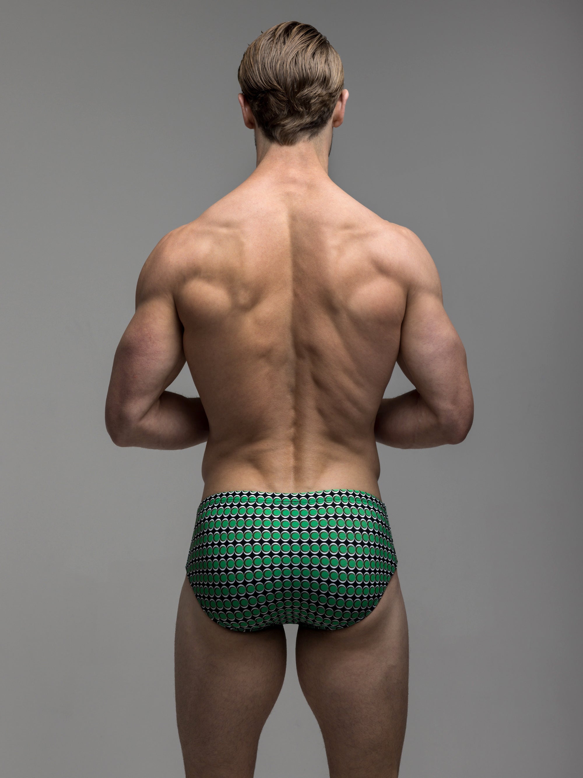 Green Geo Dot | Ultradeep Swim Brief