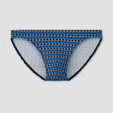 Blue Geo Dot | Micro Swim Brief