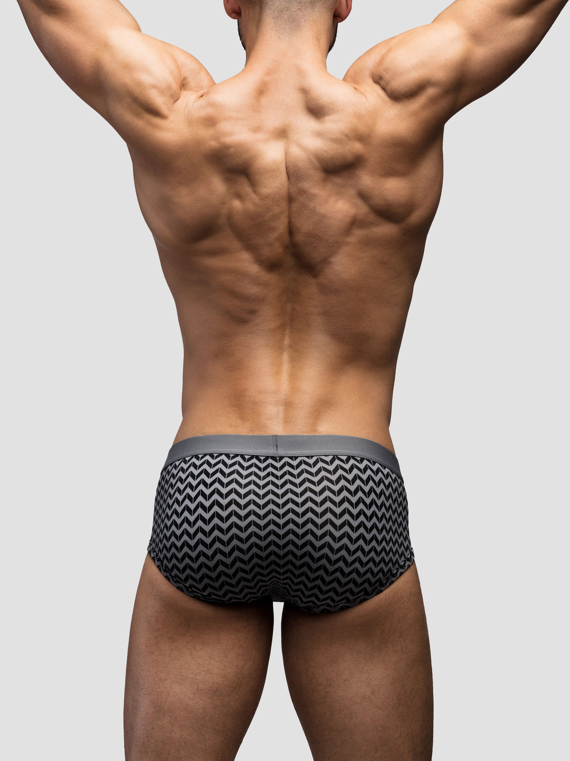 Classic Chevron Mid-Rise Brief | Grey